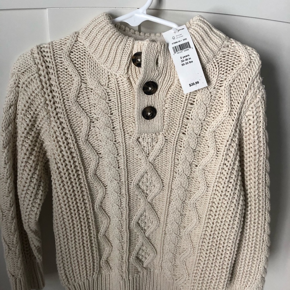 Oatmeal Cable Knit Pullover Sweater